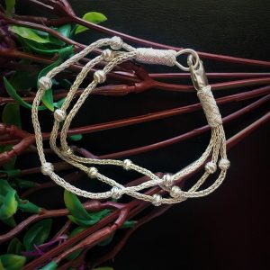 Üç Zincir Dorika Gümüş Kazaziye Bileklik BL034