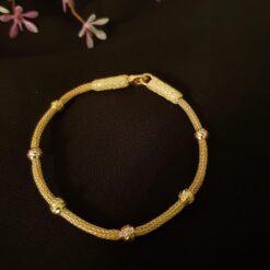 Altın Kaplama Dorikalı Zincir Gümüş Kazaziye Bileklik BL056