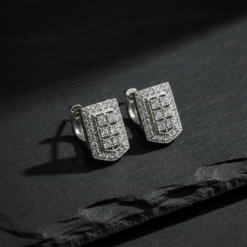 3 Sıra Prenses Hasır Yüzük Küpe Set -Küpe