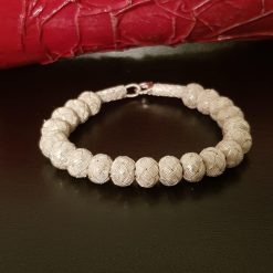 8mm Toplu Gümüş Kazaziye Bileklik BL057