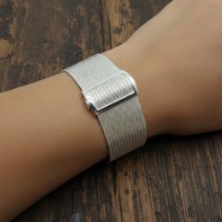 925 Ayar Gumus Trabzon Hasir Bilezik 5