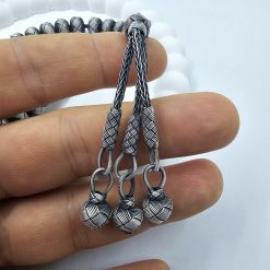 999 Ayar Gumus Kazaziye Tesbih 10mm Top 5