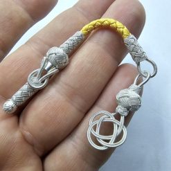 999 Sterling Silver Kazaz Tassel Single White Love Knot 11
