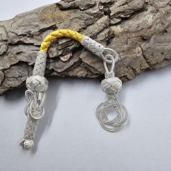 999 Sterling Silver Kazaz Tassel Single White Love Knot 13