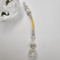 999 Sterling Silver Kazaz Tassel Single White Love Knot 14