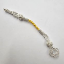 999 Sterling Silver Kazaz Tassel Single White Love Knot 15