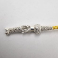 999 Sterling Silver Kazaz Tassel Single White Love Knot 2