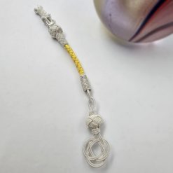 999 Sterling Silver Kazaz Tassel Single White Love Knot 6