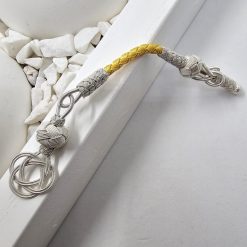 999 Sterling Silver Kazaz Tassel Single White Love Knot 8