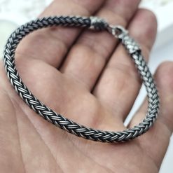 999K Silver MensWomens Celtic Knot Bracelet 3