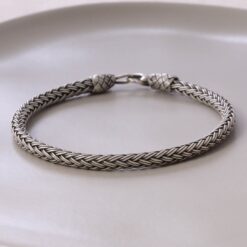 999K Silver MensWomens Celtic Knot Bracelet 10