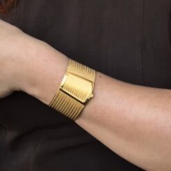 Altin Kaplama Trabzon Hasir Bileklik Onden