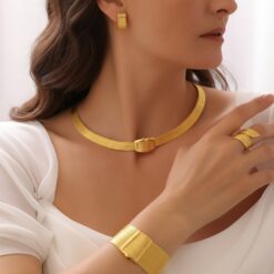 Altin Kaplama Trabzon Hasir Set 13 Sira Bileklik 925K Gumus 3