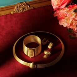 Altin Kaplama Trabzon Hasir Set 13 Sira Bileklik 925K Gumus 6