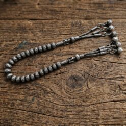 Eskitme Gri 25 Toplu Gumus Kazaziye Zaza Tesbih 18