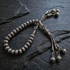 Eskitme Gri 25 Toplu Gumus Kazaziye Zaza Tesbih 3