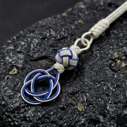 Gümüş Kazaz Püskül Tekli Mavi Beyaz Renkli