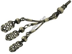 Gümüş Kazaz Püskül Üçlü Eskitme Gri Kamçı Model 3p100