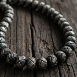 Gumus Kazaz Tesbih 8mm Ask dugumu