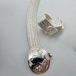 Hand Engraved Trabzon Silver Jewelry Set 11