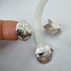 Hand Engraved Trabzon Silver Jewelry Set 12