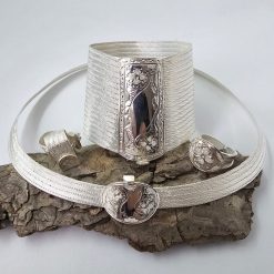 Hand Engraved Trabzon Silver Jewelry Set 2