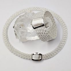 Handcrafted Silver Bracelet Necklace for Women 2