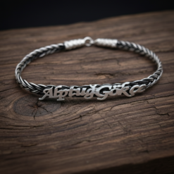 Isimli Kisisellestirilebilir Orgu Gumus Bileklik 999 Ayar 13