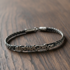 Isimli Kisisellestirilebilir Orgu Gumus Bileklik 999 Ayar 4