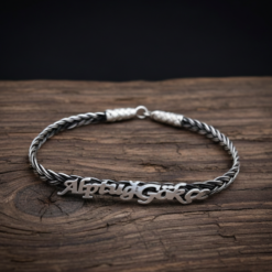 Isimli Kisisellestirilebilir Orgu Gumus Bileklik 999 Ayar 5