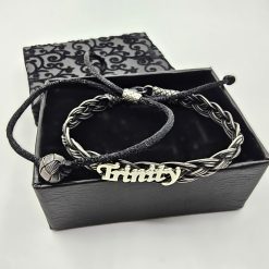 Mens Name Silver Bracelet 13