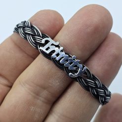 Mens Name Silver Bracelet 4