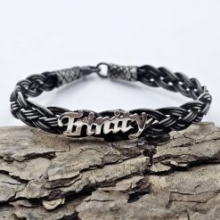 Mens Name Silver Bracelet 9
