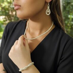 Pıtırcık Örgü Gümüş Set - 999 Ayar Gümüş Kazaziye Set