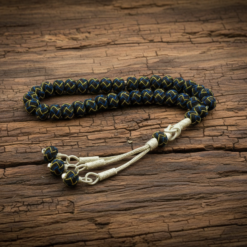 Sarı Lacivert Gümüş Kazaziye Tesbih