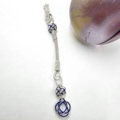 Silver Kazaz Tassel Single Blue White Color 3