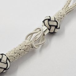 Siyah Beyaz Gumus Kazaziye Tesbih 13