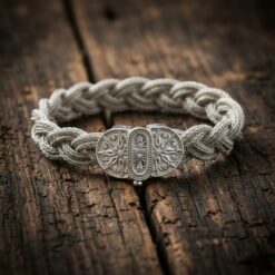 Tokalı Gümüş Kazaziye Bileklik İkili Zincir