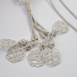 Yesil Tasli Ask Dugumu 999 Ayar Gumus Kolye KL045 11