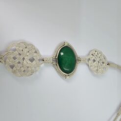 Yesil Tasli Ask Dugumu 999 Ayar Gumus Kolye KL045 4