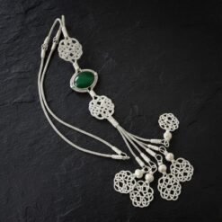 Yesil Tasli Ask Dugumu 999 Ayar Gumus Kolye – KL045 3