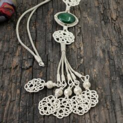 Yesil Tasli Ask Dugumu 999 Ayar Gumus Kolye – KL045 5