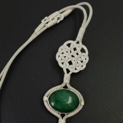 Yesil Tasli Ask Dugumu 999 Ayar Gumus Kolye – KL045 8