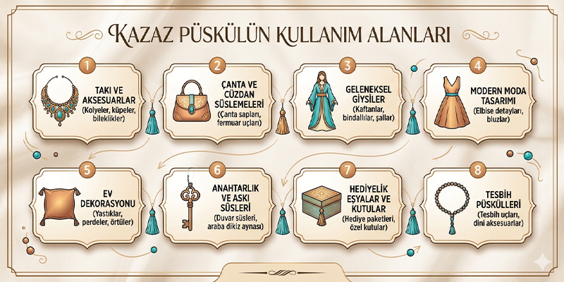 kazaz püskülün kullanım alanları