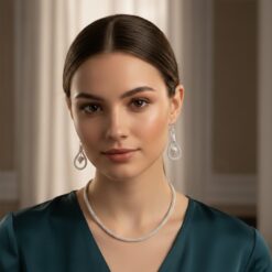 pitircik orgu Kolye Bileklik ve kupe set 27